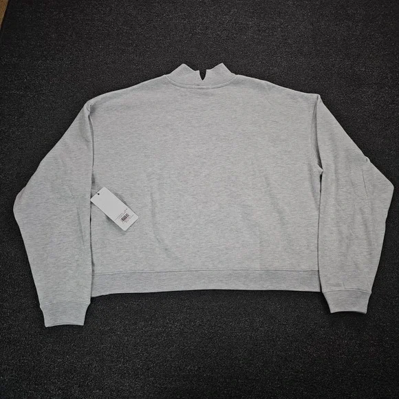 47 Brand Green Bay Packers Sweatshirt Womens Large Mock Neck Cropped Grey NWT - Picture 7 of 10